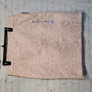 Old Navy plus size low waist dusty pink and cream pencil skirt NWT